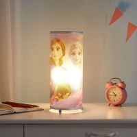 Idea Nuova Disney Frozen 2 Anna And Elsa Glitter Cylinder Decorative Lamp,Multicolor