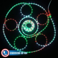 Russell Decor 50Ft540 Led Patriotic Rope Lights For California Mexico Italy Theme Colors Party Outdoor Trees Patio Deck Flexibl