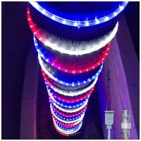 Russell Decor 30Ft324 Led Rope Lights For Patriotic 4Th Of July Memorial Day Party Outdoor Trees Patio Deck Flexible Connectabl