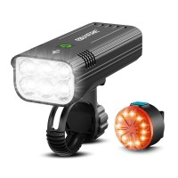 Ebuyfire Usb Bike Lights Front And Back 6T6 Led Rechargeable Bicycle Front Light Set 35 Modes 5V 1A Output Bike Headlight A