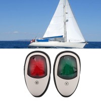 2Pcs 10-30V Boat Navigation Light One, Led Navigation Lights Red And Green Lights Marine Sailing Signal Lights, Led Signal Warning Lamp Universal For Pontoon Yacht