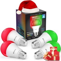 Minpory Smart Wi-Fi Light Bulbs, Compatible With Alexa&Google Home Assistant (No Hub Required, 2.4Ghz Only), A19 Led Bulb Dimmable Rgbcw Color Changing 2700-6500K 10W(80W Equivalent) 900Lm, 4 Pack