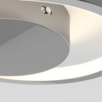 Artika Salto 15W Led Modern Swirl Flush Mount Ceiling Light Fixture, Chrome - Ideal For Bedroom, Hallway, Kitchen - 1000 Lumens, 2700 Kelvin, No Bulb Required