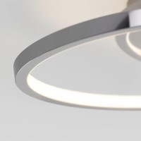 Artika Salto 15W Led Modern Swirl Flush Mount Ceiling Light Fixture, Chrome - Ideal For Bedroom, Hallway, Kitchen - 1000 Lumens, 2700 Kelvin, No Bulb Required