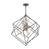 Artika Imperium 9-Light Mid-Century Chandelier, Brushed Nickel