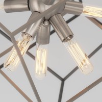 Artika Imperium 9-Light Mid-Century Chandelier, Brushed Nickel