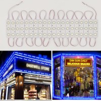 Aooyuanke Led Module, Led Windows Lights Blue 100Pcs 49.8 Ft 5730 Smd 150Lm Per Led Module Ip65 Waterproof Decorative Light For Advertising Signs With Tape Adhesive Backside (Blue Light)