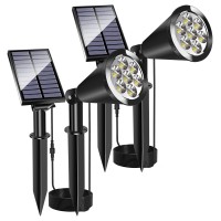 Meihong Solar Spot Lights For Outside, Waterproof Solar Spot Lights Dusk To Dawn, Solar Landscape Lights Solar Powered Lights For Garden Porch Walkway Patio (2 Pack)