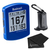 Bushnell Phantom 2 Gps Rangefinder Blue With Bite Magnetic Mount And Greenview With Wearable4U Lens Cleaning Cloth Bundle