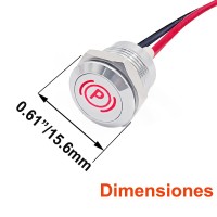 Builtin indicator resistance The color of the bezel is silver Rated current 15mA Easy to install The LED indicator has a simple design clean lines flat surface and a 20 cm long wire Scope of application 12V system Indicator lights for any vehicle cars tru