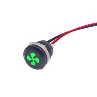 Taiss Led Indicator Pilot Dash Light(Fan) Green, 1/2