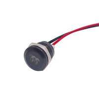 Builtin indicator resistance The color of the bezel is Black Rated current 15mA Body Material Aluminum Easy to install The LED indicator has a simple design clean lines flat surface and a 20 cm long wire Scope of application 12V system Indicator lights fo