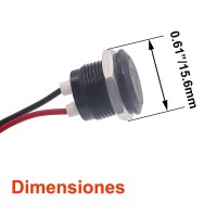 Builtin indicator resistance The color of the bezel is Black Rated current 15mA Body Material Aluminum Easy to install The LED indicator has a simple design clean lines flat surface and a 20 cm long wire Scope of application 12V system Indicator lights fo