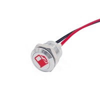 Builtin indicator resistance The color of the bezel is silver Rated current 15mA Easy to install The LED indicator has a simple design clean lines flat surface and a 20 cm long wire Scope of application 12V system Indicator lights for any vehicle cars tru