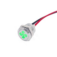 Taiss Led Indicator Pilot Dash Light(Fan) Green, 1/2