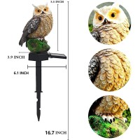 Moanyt Owl Solar Garden Lights Outdoor Solar Garden Stakes Lights Decorative Solar Powered Led Lights With Stake For Garden Lawn Pathway Yard Decor