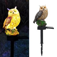 Moanyt Owl Solar Garden Lights Outdoor Solar Garden Stakes Lights Decorative Solar Powered Led Lights With Stake For Garden Lawn Pathway Yard Decor