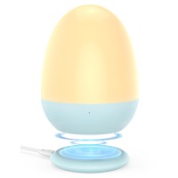 Jolywell Night Lights For Kids With Stable Charging Pad Touch Controltimer Setting Abspc Baby Egg Lamp For Breastfeedingblu