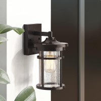 Casia Outdoor Wall Sconces, Exterior Wall Lantern, Outdoor Wall Lighting Fixture, Outdoor Wall Mounted Lights, Outdoor Wall Lights For Patio, Porch, Garden,Balcony (Oil Rubbed Bronze, 12