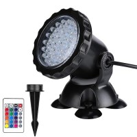 Zhgservu Pond Lights Led Underwater Waterproof Fountain Lights Led Submersible Spotlight Color Changing Landscape Lights With R