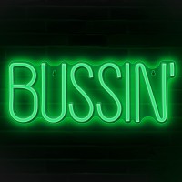 Lumoonosity Bussin Neon Sign - Meme Bussin Led Neon Lights For Gamers/Streamers/Influencers - Cool Trendy Green Led Signs With On/Off Switch For Wall, Bedroom, Game Room Decor - 16.9 X 6.5-Inch