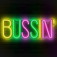 Lumoonosity Bussin Neon Sign - Meme Bussin Led Neon Lights For Gamers/Streamers/Influencers - Cool Trendy Led Signs With On/Off Switch For Wall, Bedroom, Game Room Decor - 16.9 X 6.5-Inch