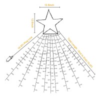 Qulist Christmas Decoration Star Lights Outdoor317 Led 164Ft Christmas Tree Toppers String Lights8 Modes Waterproof For Hal