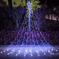 Qulist Christmas Decoration Star Lights Outdoor317 Led 164Ft Christmas Tree Toppers String Lights8 Modes Waterproof For Hal