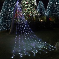 Qulist Christmas Decoration Star Lights Outdoor317 Led 164Ft Christmas Tree Toppers String Lights8 Modes Waterproof For Hal