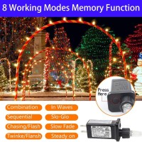 Qulist Christmas Decoration Star Lights Outdoor317 Led 164Ft Christmas Tree Toppers String Lights8 Modes Waterproof For Hal