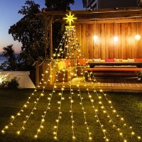 Qulist Christmas Decoration Dipper Star String Lights,16.4Ft 315Led Christmas Tree Lights [8 Modes & Waterproof],With 11