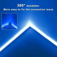 Lamomo Led Neon Rope Light Blue Dimmable Led Strip Lights With Remote, 16.4 Ft/5M Ip68 Waterproof Silicone Rope Light For Indoor/Outdoors Home Decoration/Diy(Power Accessory Include)