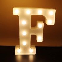 Led F Letter Lights Alphabet Light Up Sign Night Light For Home Bar Party Wedding Birthday Decoration Battery Powered Christmas Lamp Letter F