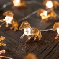 Fairy Pony String Lights Unique Decorative Lights Horse Gifts For Girls Cute Lights 20Leds 8Ft Battery Operated For Birthday Hor