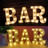 Ausaye Led Letter Lights Alphabet Light Up Letters Sign Night Light For Home Bar Party Wedding Birthday Decoration Battery Powered Christmas Lamp Letter A