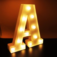 Ausaye Led Letter Lights Alphabet Light Up Letters Sign Night Light For Home Bar Party Wedding Birthday Decoration Battery Powered Christmas Lamp Letter A