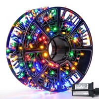 Jmexsuss 500 Led Christmas String Lights Outdoor, 173Ft 8 Modes Multicolor Christmas Lights Plug In, Waterproof Green Wire Led Christmas Tree Lights For Indoor Tree Xmas Decor