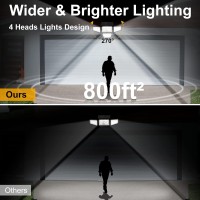 Solar Lights Outdoor, 270 Led 3000Lm Motion Sensor Light, Ip65 Waterproof 4 Heads 3 Modes 330Wide Angle 6500K Solar Powered Security Led Wireless Flood Lights Luces Solares Para Exteriores (2 Pack)