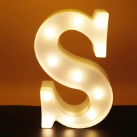 Ausaye Led Letter Lights Alphabet Light Up Letter S Sign Night Light For Home Party Wedding Decoration (S)