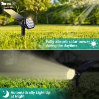 Nekteck Solar Lights Outdoor 10 Led Landscape Spotlights Powered Wall Lights 2In1 Wireless Adjustable Security Decoration Ligh