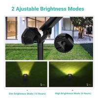 Nekteck Solar Lights Outdoor 10 Led Landscape Spotlights Powered Wall Lights 2In1 Wireless Adjustable Security Decoration Ligh