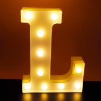 Ausaye Led Letter Lights Alphabet Light Up Sign Night Light For Home Party Wedding Decoration (L)