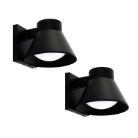 Ume 2 Pack Led Outdoor Wall Light Fixtures, Black Front Porch Wall Mount Lighting, Exterior Waterproof Lantern Anti-Rust Farmhouse Barn Wall Sconce For Patio, Doorway, Garage