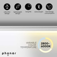 Some people think that white light is only one color However with shades ranging from cooler blue tones to warmer orange or yellow hues you can open up new possibilities when it comes to the Phonar color temperature adjustable LED bar Its possible to comp