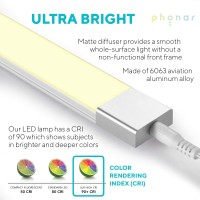 Some people think that white light is only one color However with shades ranging from cooler blue tones to warmer orange or yellow hues you can open up new possibilities when it comes to the Phonar color temperature adjustable LED bar Its possible to comp