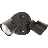 Lithonia Lighting Hgx Led 2Rh Alo Sww2 120 Pe Ddb M2 Homeguard Security Flood Lights 1800-2750 Lumens, 2-Light, Photocell Sensor And Motion Detection, Dark Bronze