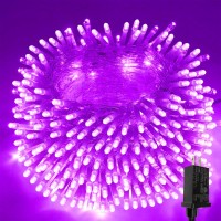 Sanjicha Purple Extralong 66Ft 200 Led Halloween Lights For Indooroutdoor Super Bright 8 Lighting Modes Plug In String Lights