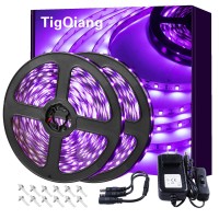 Tigqiang Black Light Strip, 40Ft/12M Flexible Led Black Light With Kit, 720 Lamp Beads, 12V Black Light, Non-Waterproof For Indoor Fluorescent Dance Party, Stage, Birthday, Wedding, Dark Party