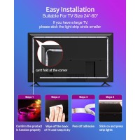 Daymeet Led Lights For Tv, 9.8Ft Led Backlight Tv Lights Rgb Led Tv Lights For 32-60Inch Tv Usb Led Strip Lights For Tv Led Lights Sync With Music Bluetooth App Control Led Lights For Bedroom