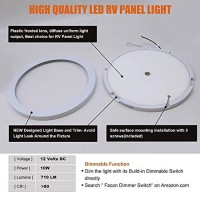 Facon 8Inch Led Rv Panel Light Dimmable Surface Mount With Touch Onoff Switch 2 Colors Convertible 12V Dc Interior Light Fo